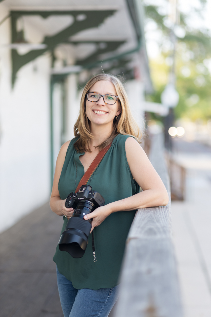 photographer holding her camera
