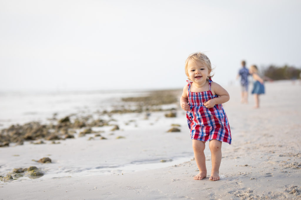 excited girl at the beachh