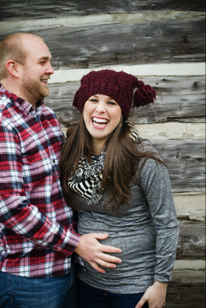 maternity photos laughing