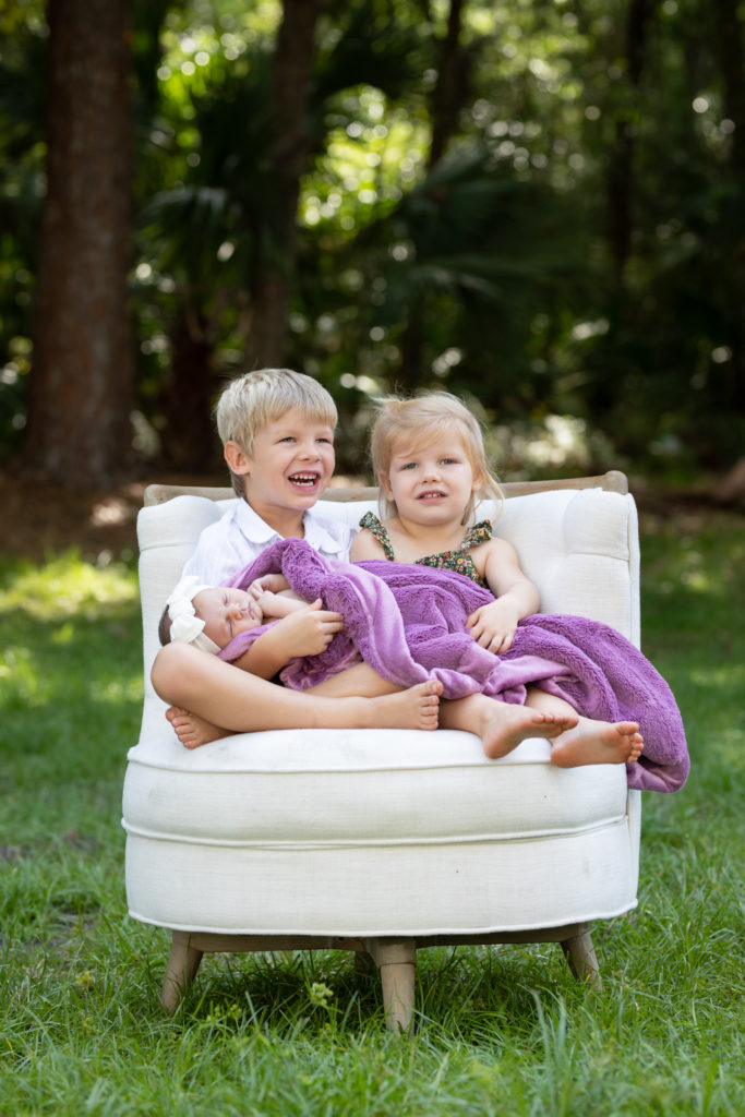Backyard newborn session
