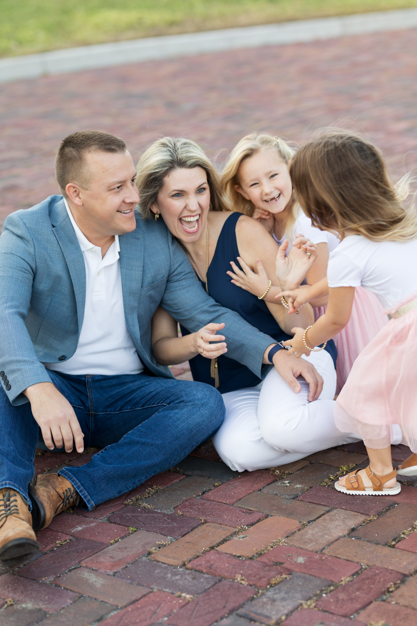 kids running to tackle parents