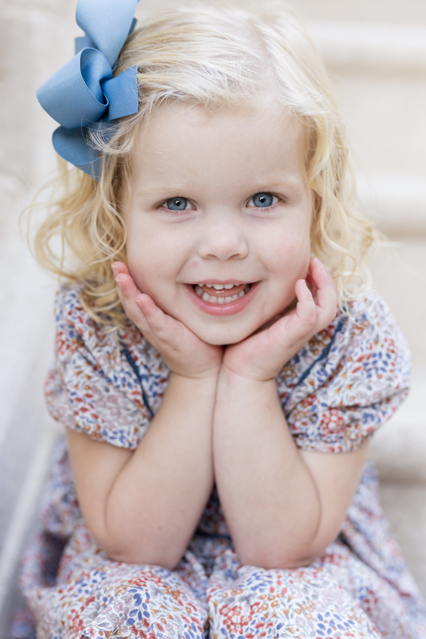 child dressed up for portraits