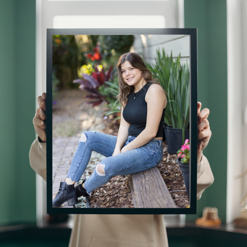 framed senior portrait