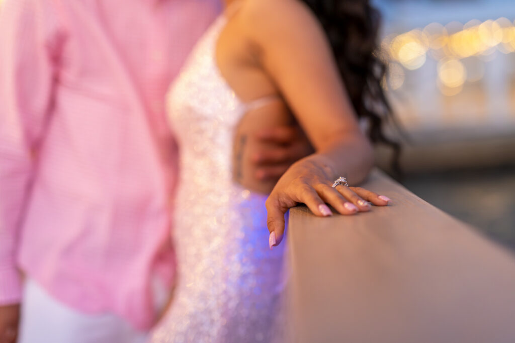 close up shot of the engagement ring