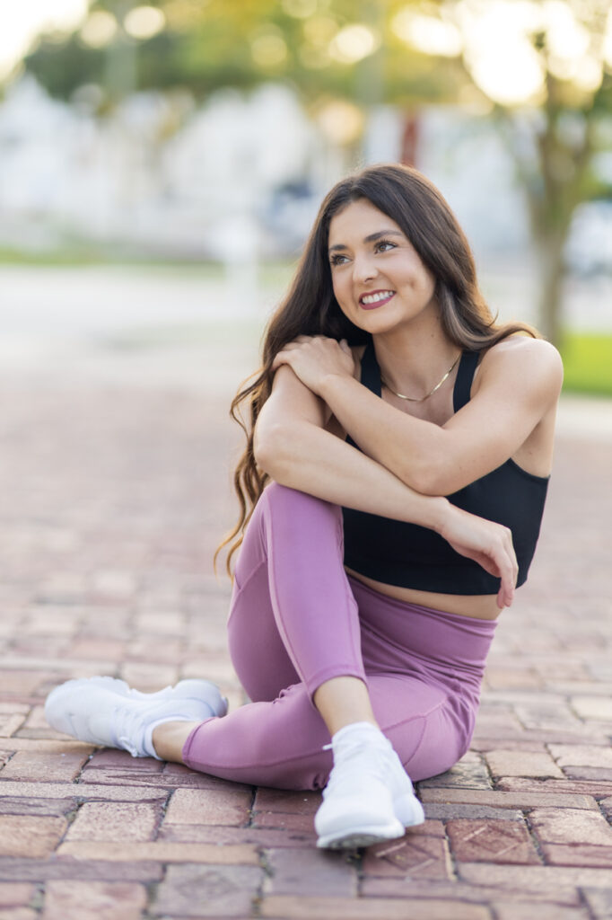 girl in work out clothes