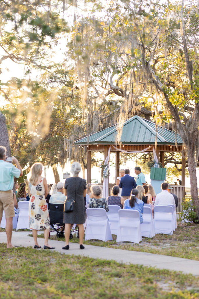 wedding with tree canopy