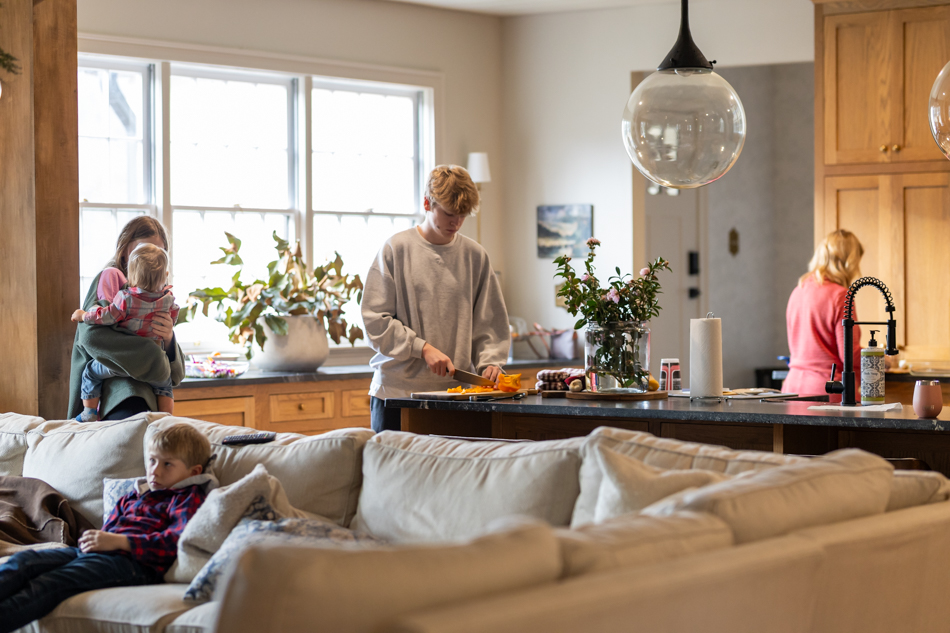 teenagers in the kitchen