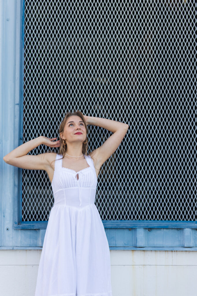 industrial wall senior pictures