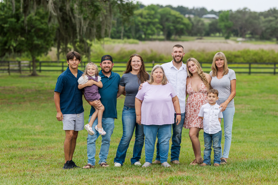 family photo rustic nature setting