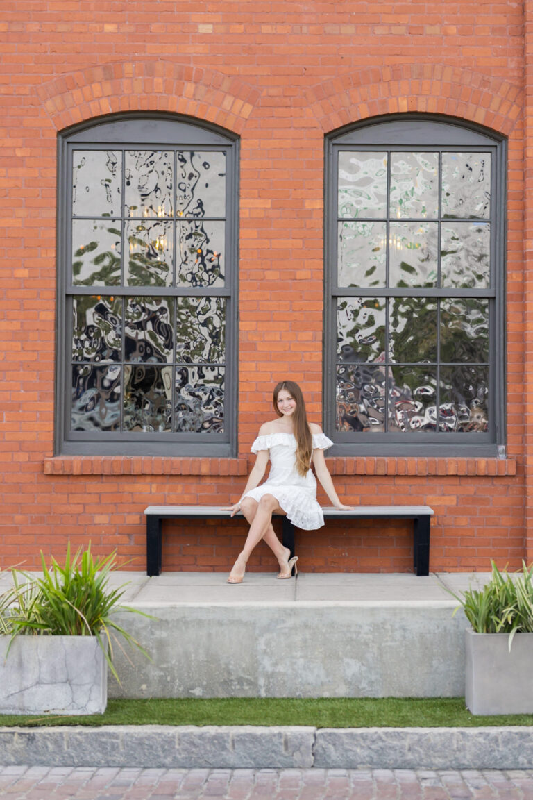girl posing with cool architecture