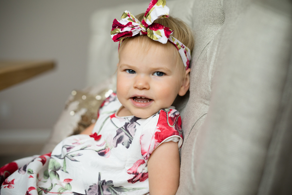 toddler girl smiling